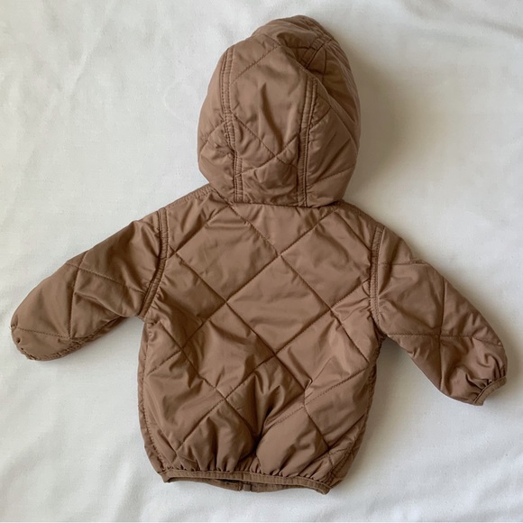 Starting Out Toddler Brown Hooded Puff Zip Up Jacket Size 9M - Picture 2 of 5